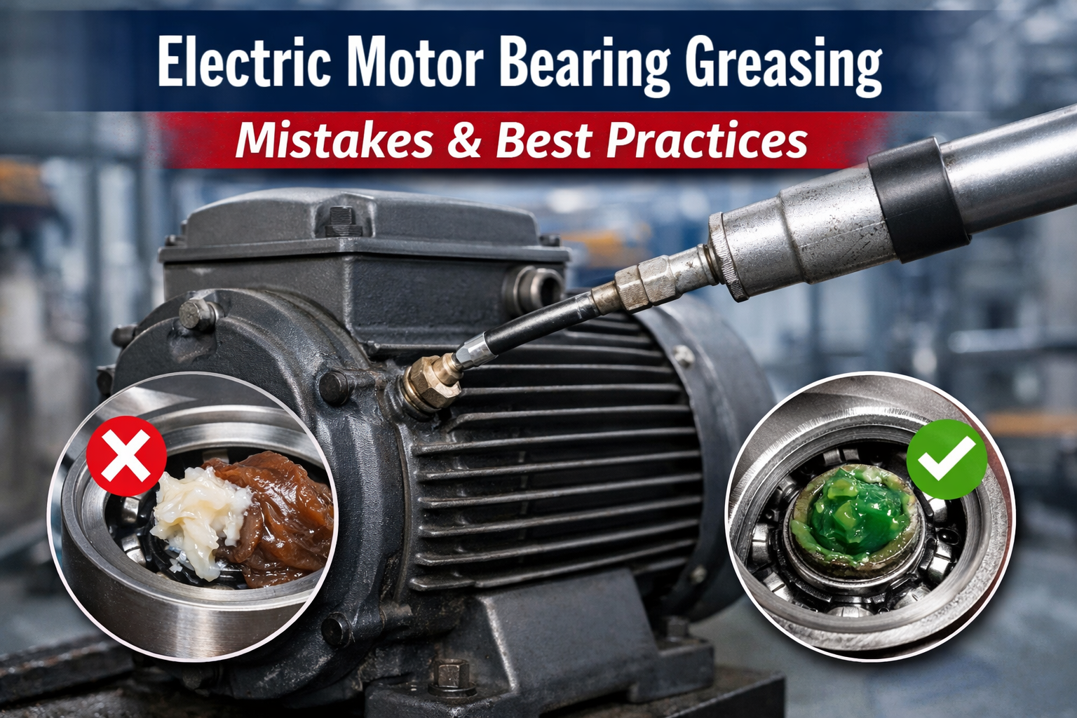 Electric Motor Bearing Greasing